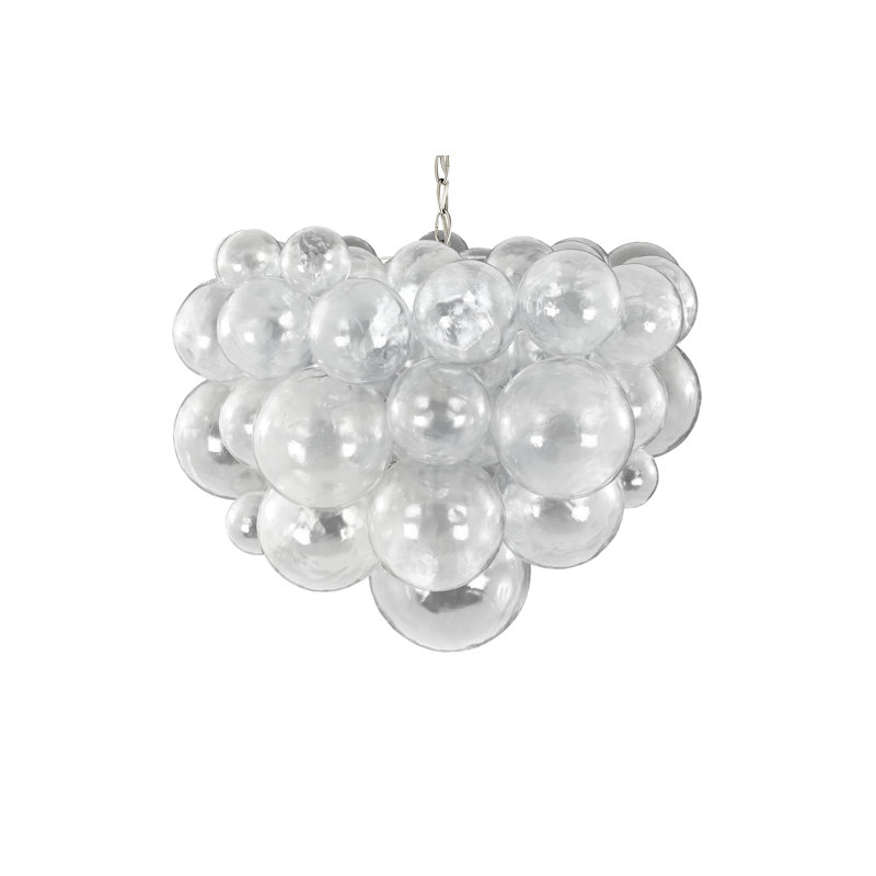 Muriel 5-Light LED Geometric Chandelier, Silver