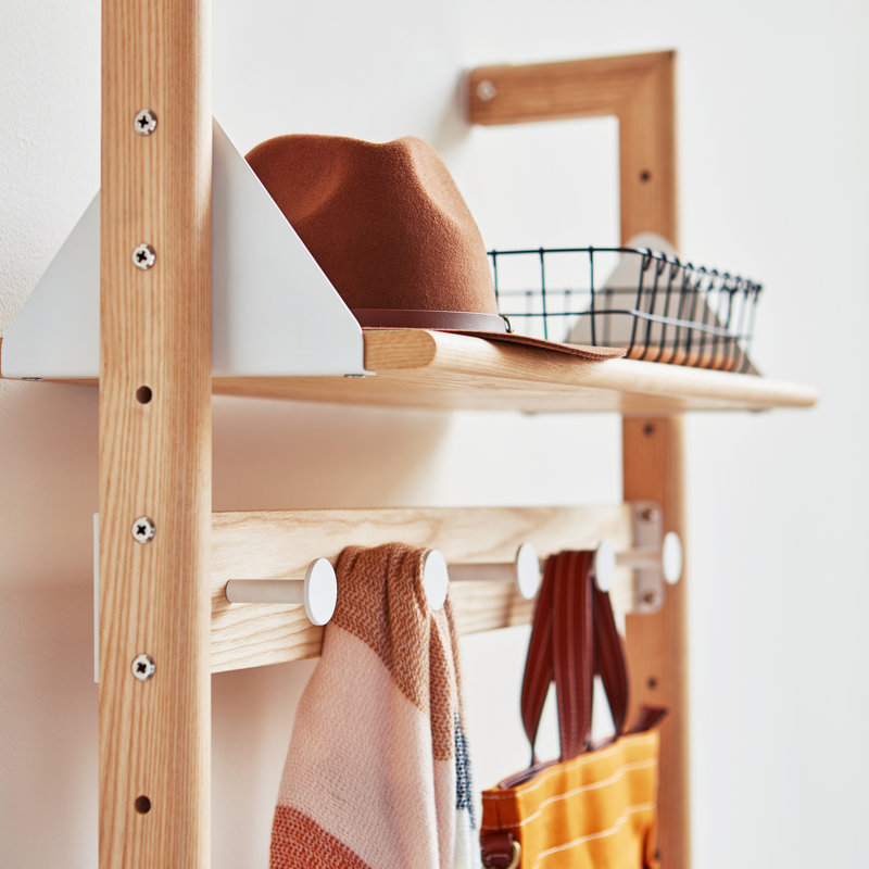 Branch Hook Rail, Natural/White