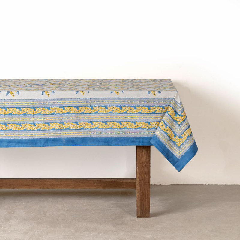 Nappe Sebring - bleu et jaune - 71 po x 128 po, Rectangle 71 po x 128 po, Bleu et jaune