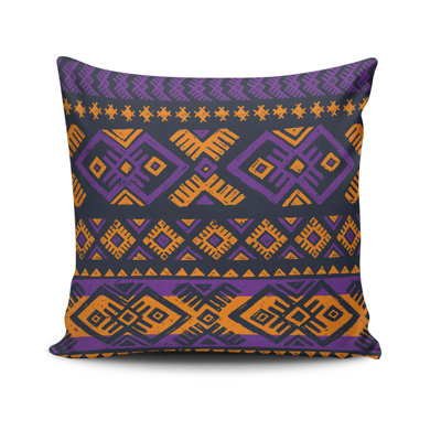 Cedella Decorative Cushion, 17.0 x 17.0 Inches, 50% Cotton / 50% Polyester, Machine Washable, Ironable, Silicone Filling, Concealed Zip Closure | Soft & Stylish Throw Pillow for Living Room, Bedroom, & Office Décor