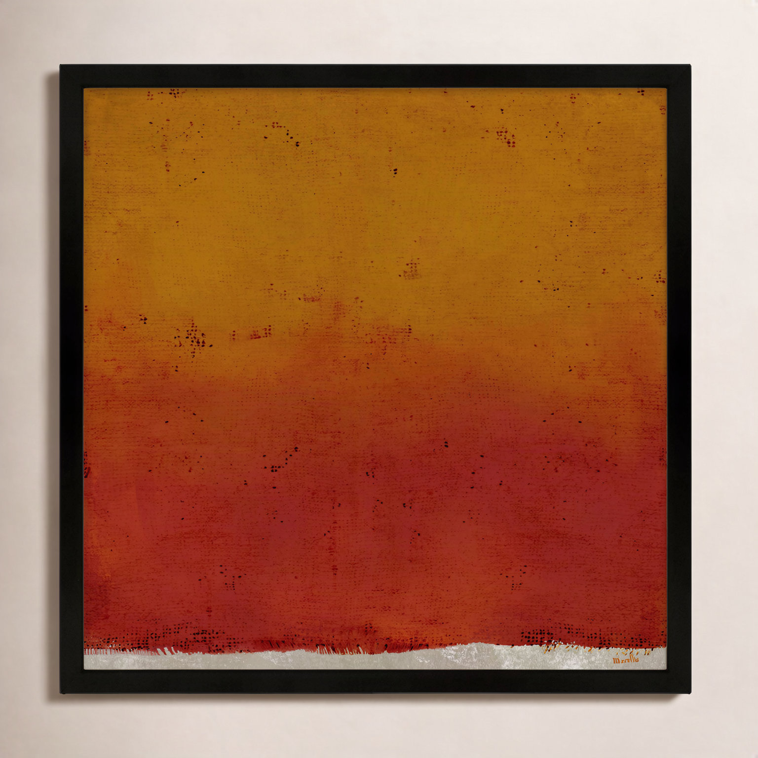 Sunset by Marco Marella for Studio M - Framed Wall Art, 30" H x 30" W, Canvas, White