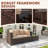 3 -Person Rattan Patio Safo With Cushions-244056548-244056558