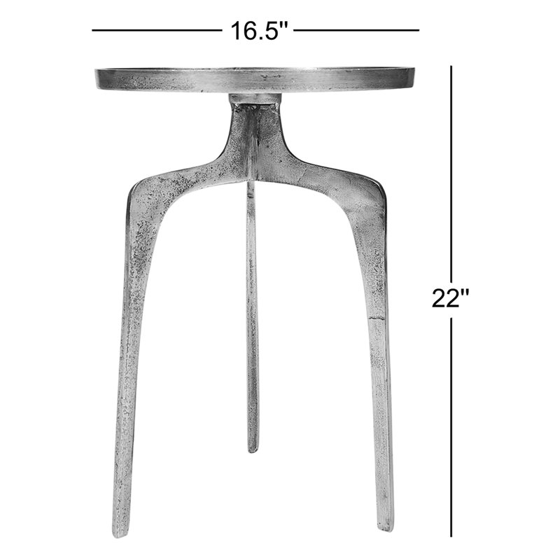 Elements Vinya End Table, Silver