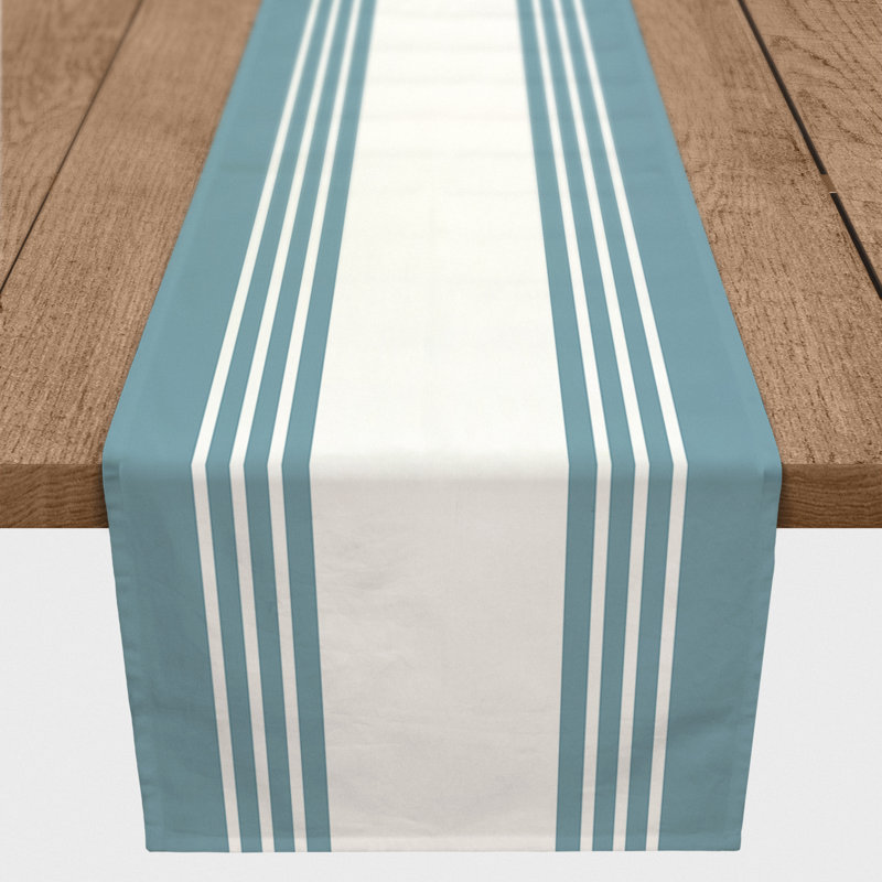 Chemin de table Breyana, P 16 po x L 90 po, Bleu
