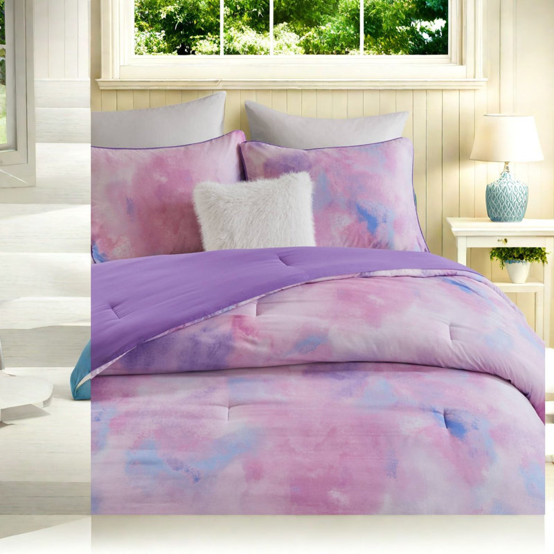 Ensembles de literie modernes, teinture à l'aquarelle en polyester King Cal King pour la maison