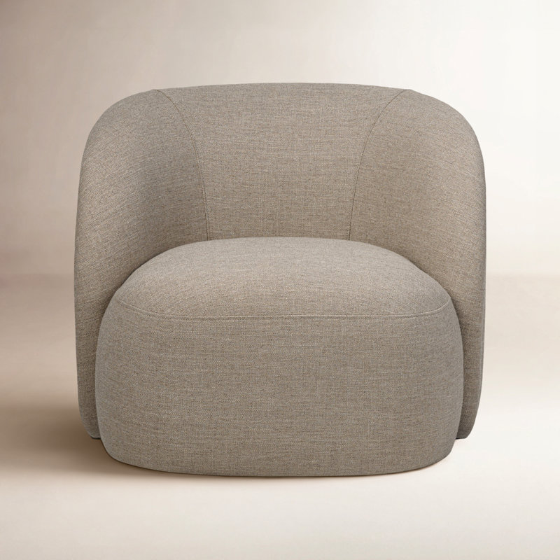 Laurrey Swivel Chair-Monte Navy, Alcala Taupe Polyester Blend