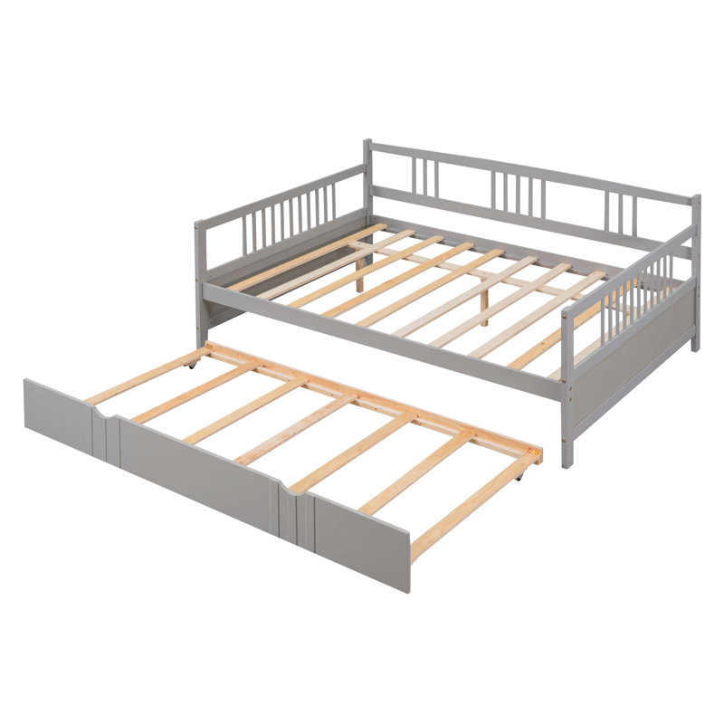 Versatile Dual-Use Daybed with Sturdy Construction for Relaxation and Space Saving, Grey