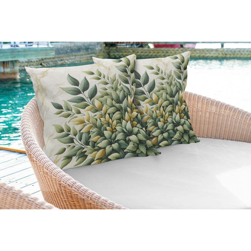 Housse de coussin en tissu pour l'intérieur et l'extérieur, H 16 po x l 36 po, Rectangle