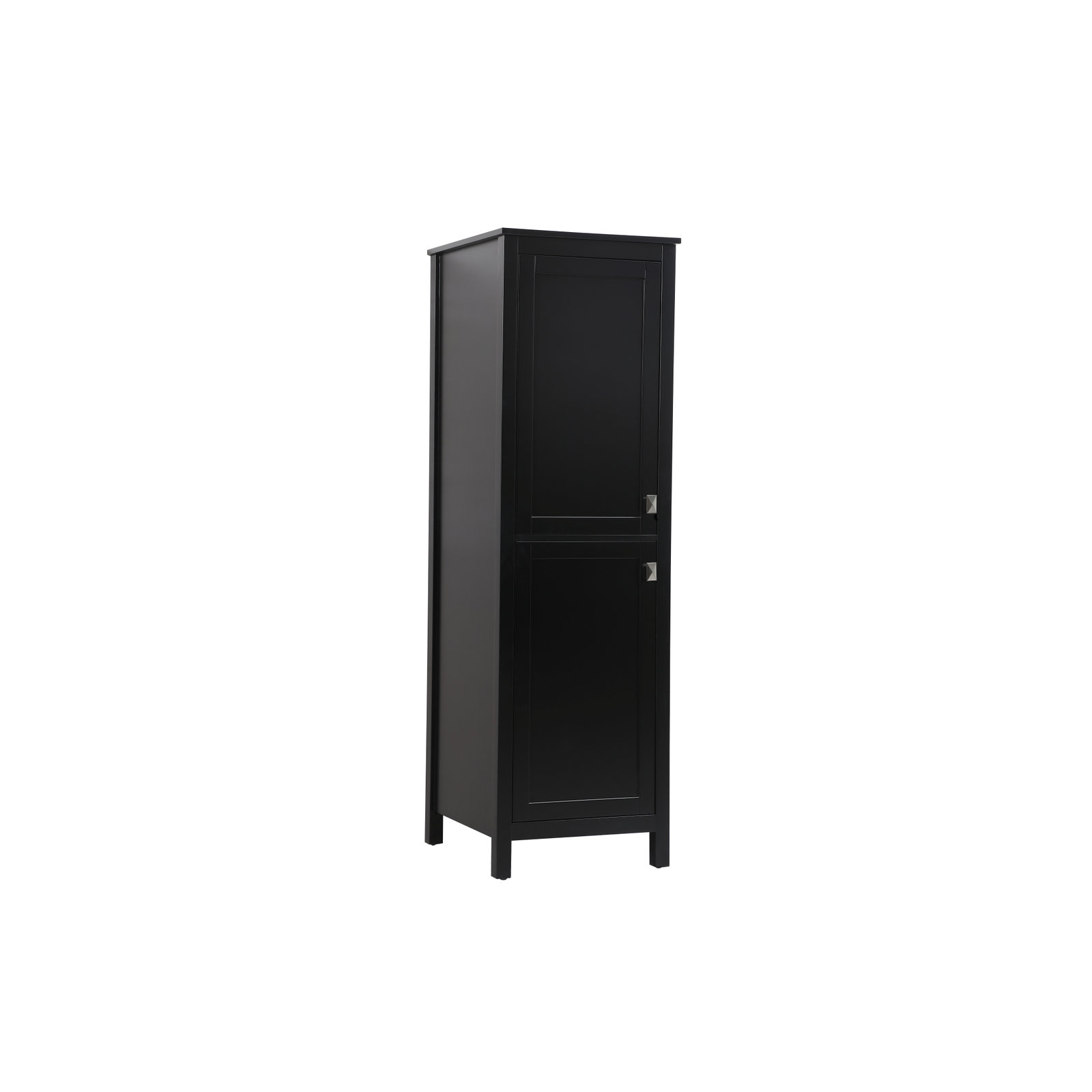 Destinymarie Linen Cabinet, Black/Brushed Nickel, 65"H x 20"W x 22"D