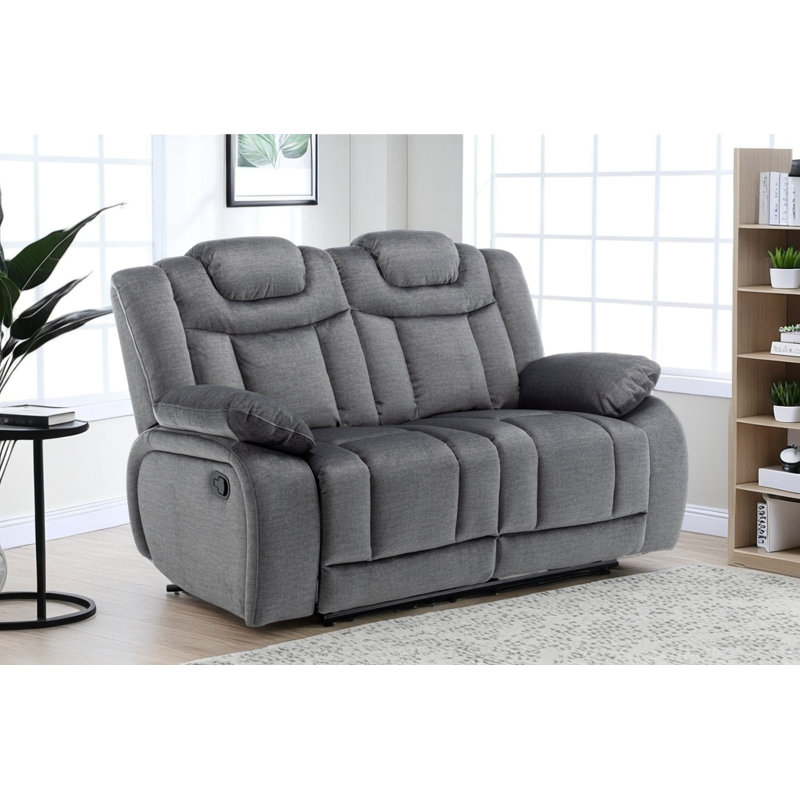 Chenille Reclining Sofa, 2