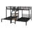 Triple Bunk Bed Frame With Storage Shelves Staircase-1105126588