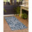 Tapis bleu contemporain Azilynn-598099893