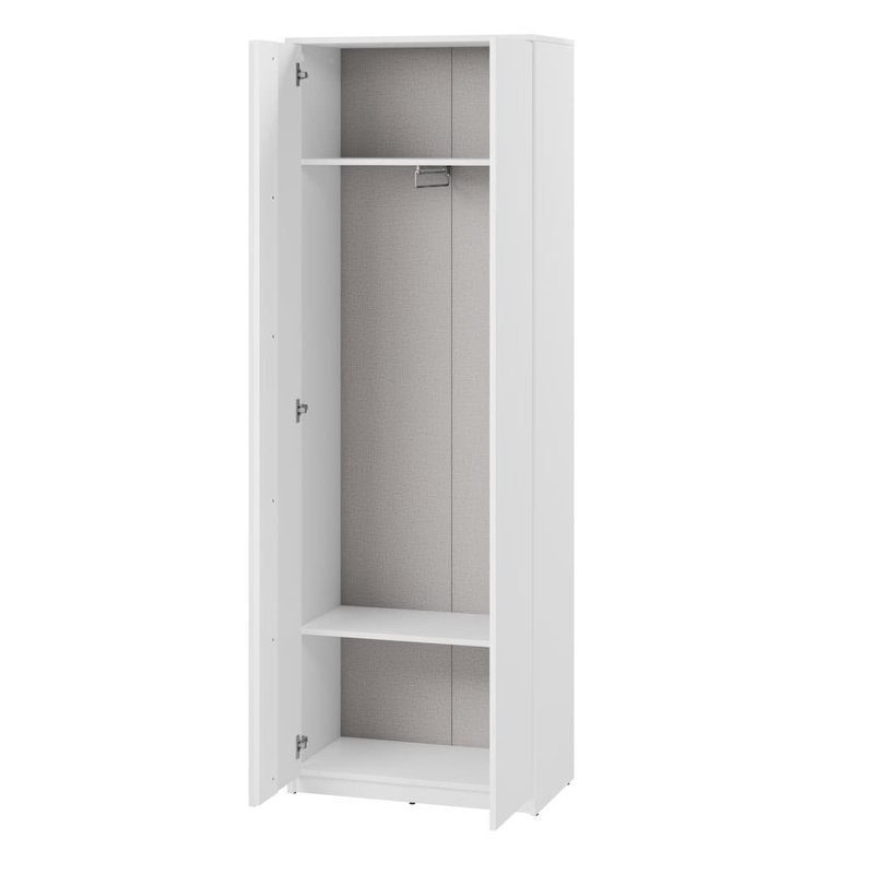Simply 2 Door Manufactured Wood Wardrobe, White