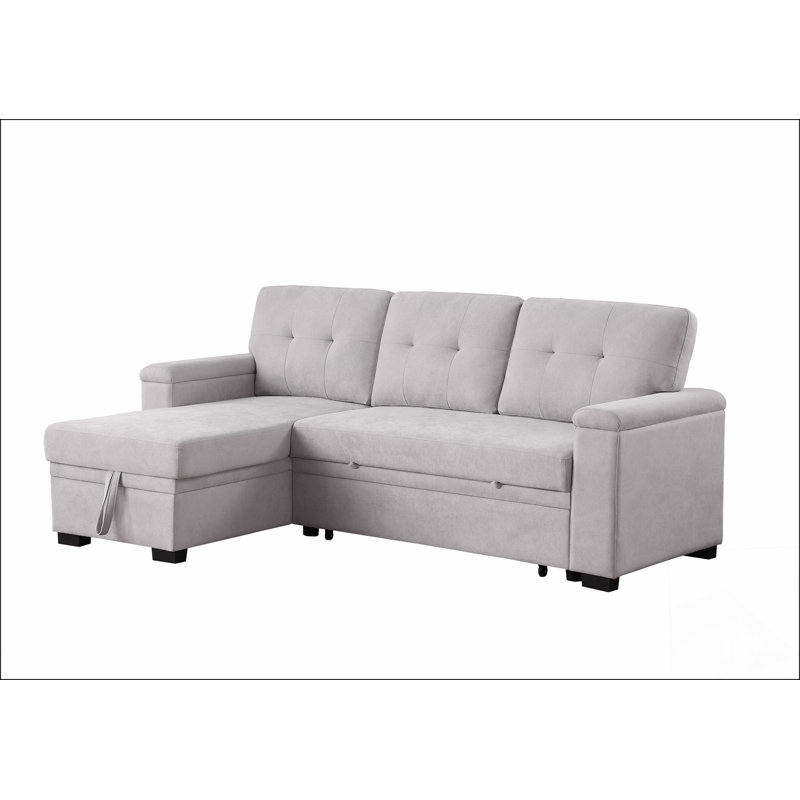 Tissu avec canapé à accoudoirs carrés, Gris clair