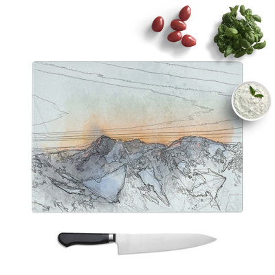 Tempered Glass Sahale Glacier Chopping Board
