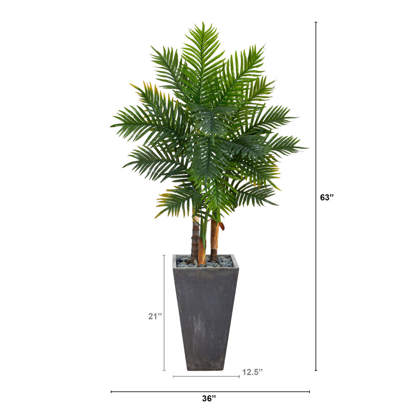 Palmier artificiel 63 po en pot