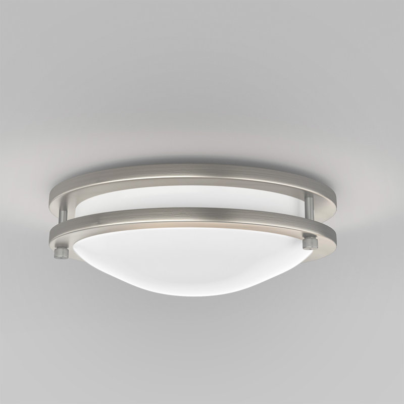 12-Inch Dimmable LED Flush Mount Ceiling Light - 18W Double Ring Design, 12" Diameter, 18 W