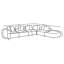 Canapé modulaire rembourré 6 pièces Gris-1113057839