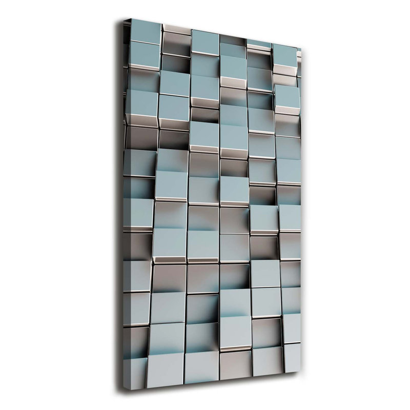 Wall Of Cubes - Wrapped Canvas Print
