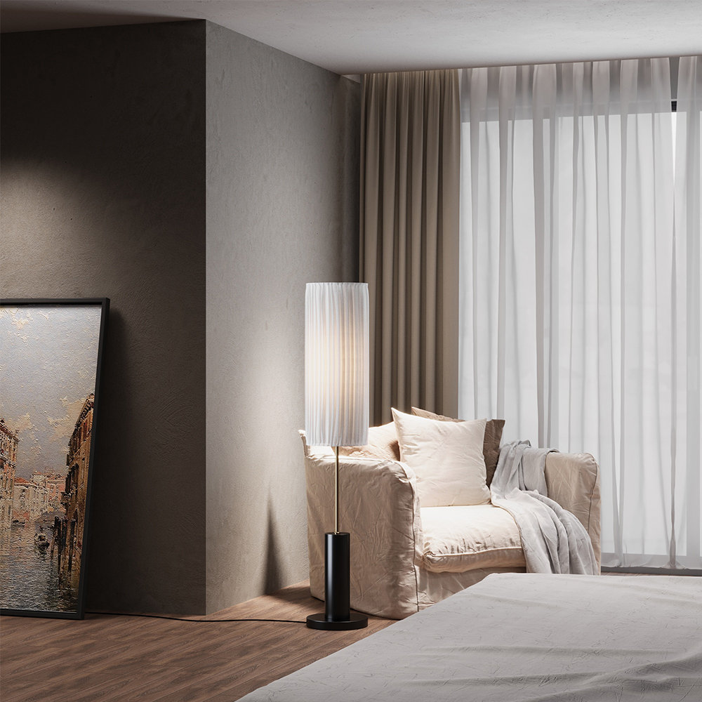 127cm Gloss Torchiere Floor Lamp