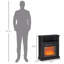 Foyer électrique 27 po avec cadre de cheminée, foyer encastrable remplaçable 1400 W avec bûche réaliste et effet de flamme, télécommande-1487560729