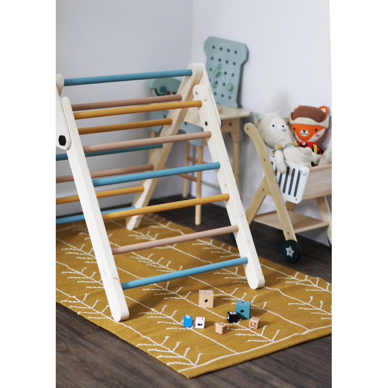 Tapis crème à flèches jaunes, Rectangle 8 pi 2 po x 9 pi 10 po
