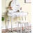 Vanity And Stool In White - Contemporary Look, Metal Drawer Pull, 15.75"D Table Top, 30.24"H Design, Solid Rubberwood Frame, 19.68" Mirror Diameter,-14282497