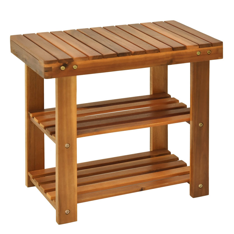 9 Pair Solid Wood Shoe Rack