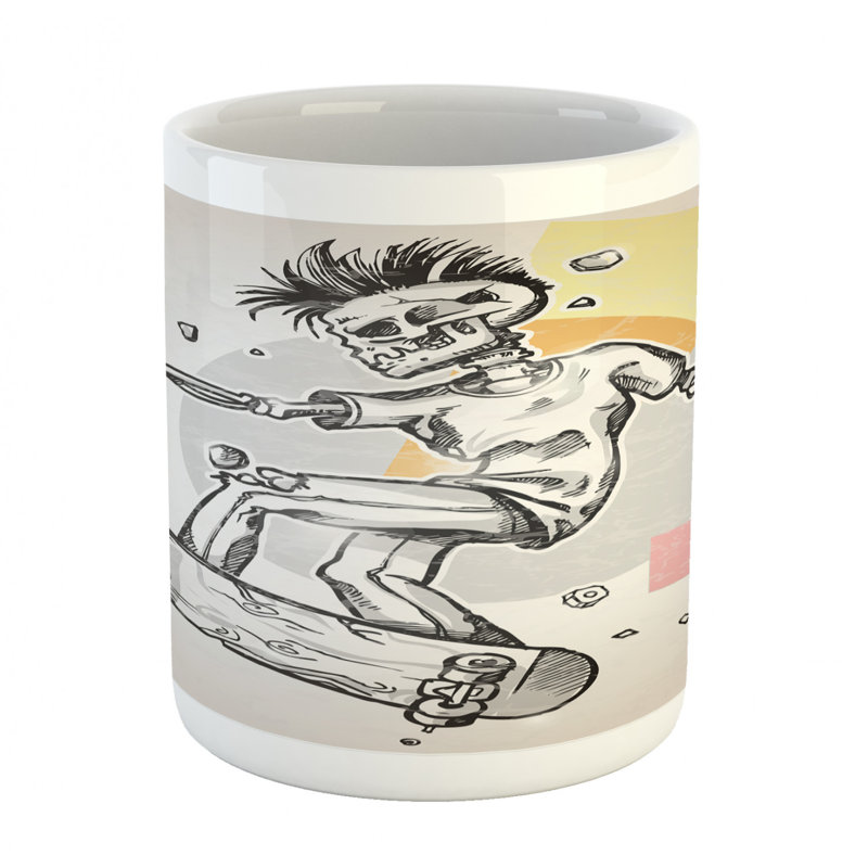 Grande tasse à café crâne