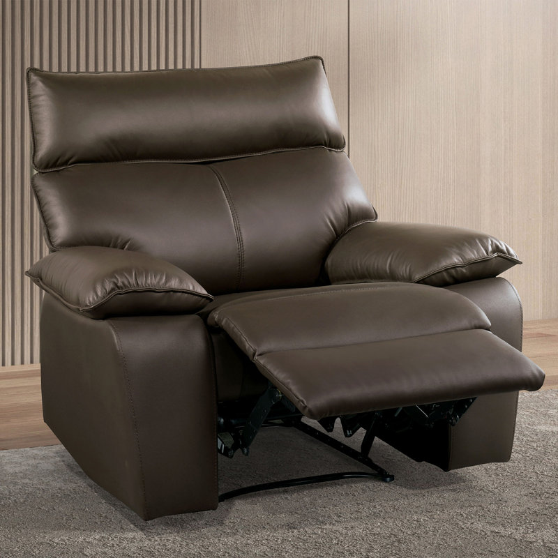 Fauteuil inclinable contemporain de 42 po de largeur, brun