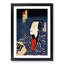 Actor in a Striped Robe by Toyohara Kunichika - Picture Frame Painting-57844578-57844579