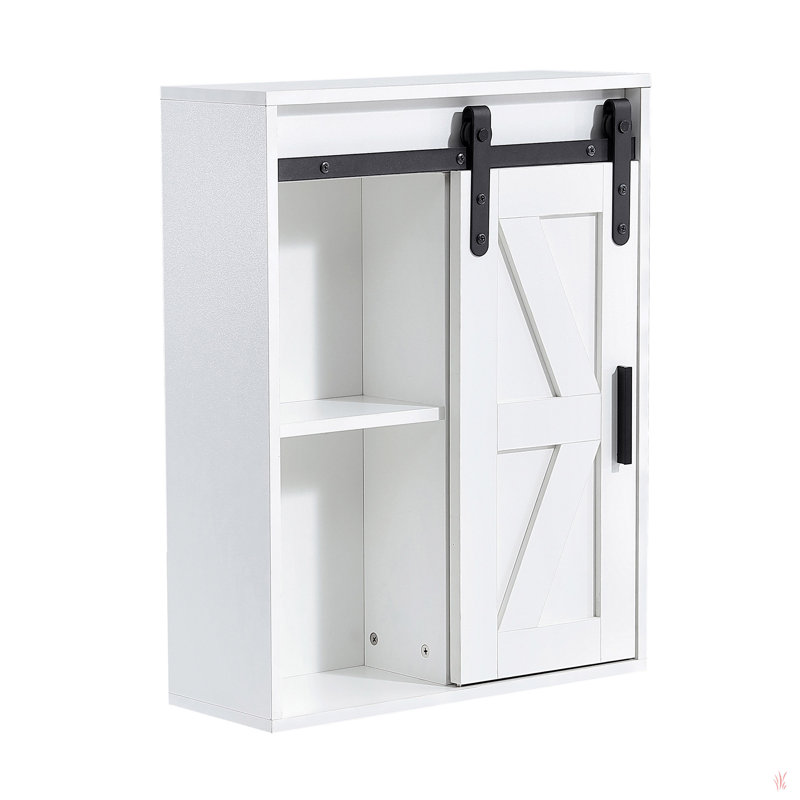 Armoire de rangement murale en bois, armoire de rangement pour toilette 5 couches, armoire multifonctionnelle avec porte réglable, blanc