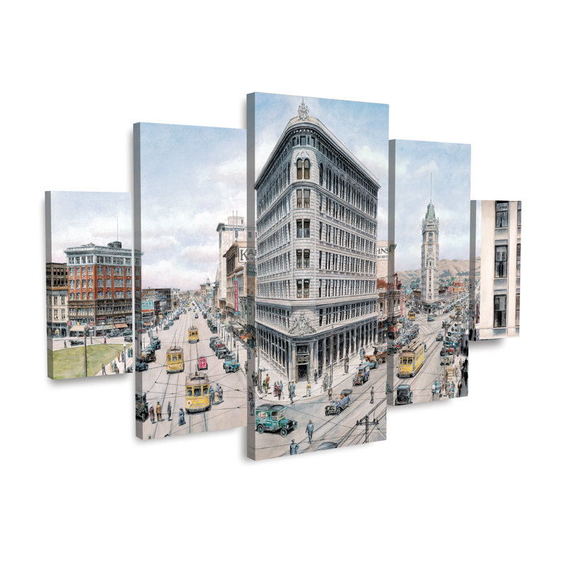 Ensemble de 5 panneaux Stanton Manolakas Oakland, H 40 po x l 58 po x P 2 po