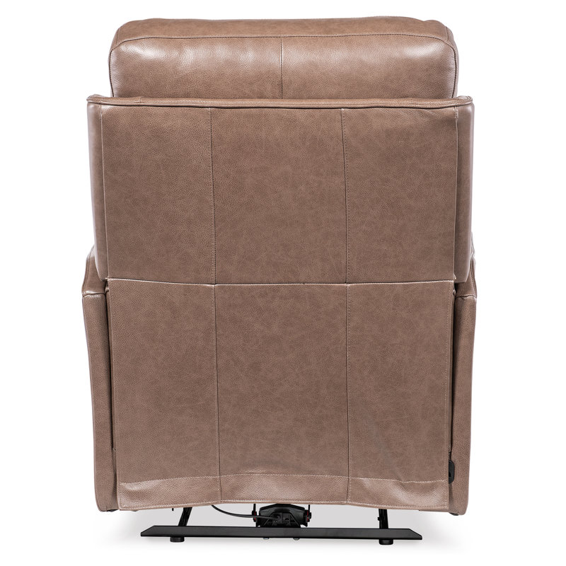 Twain Leather Glider Recliner, Umber
