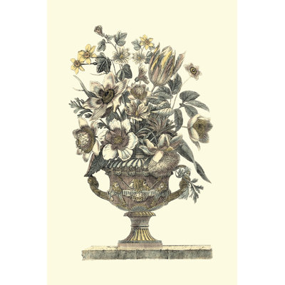 Flowers in An Urn I (Sepia) 1 Piece Wrapped Canvas Wall Art