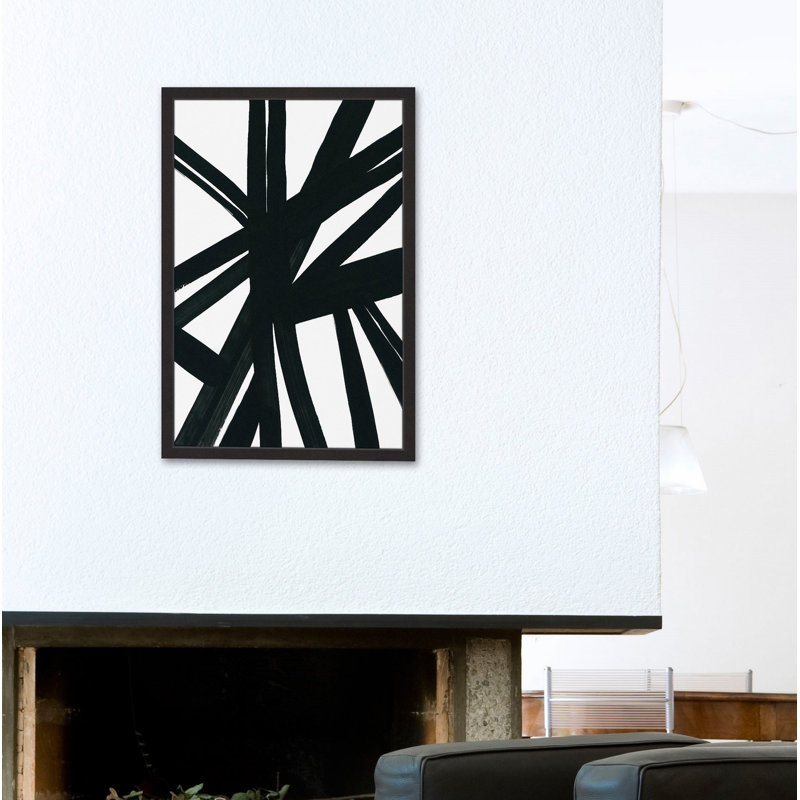 « lines over lines », reproduction de peinture à l’aquarelle encadrée sur papier, H 18 po x l 12 po