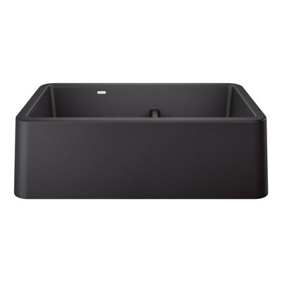 Ikon SILGRANIT 33" Double Bowl Apron-Front Farmhouse Sink with Low Divide - Anthracite
