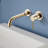Topcraft Wall Mounted Single Handle Bathroom Faucet，Brushed Gold-115607286