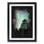 Northern Lights over the Forest - Picture Frame Graphic Art Print-56857119-56857120