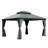 10' X 14' Hardtop Gazebo Permanent Outdoor Gazebo With Galvanized Steel Double Roof, Aluminum Frame, Curtains And Netting For Patio Lawn And Garden-123313112-123313104