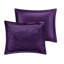 Édredon double / grand en velours mauve - Diamant, comprend taies décoratives et oreiller, décor lavable pour le lit, fer à repasser à la machine-116011176-116011175