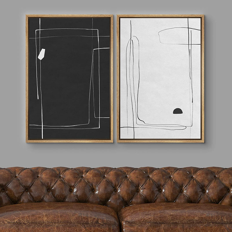 Impression sur toile BAW, H 36 po x l 48 po x P 1,5 po, Brun