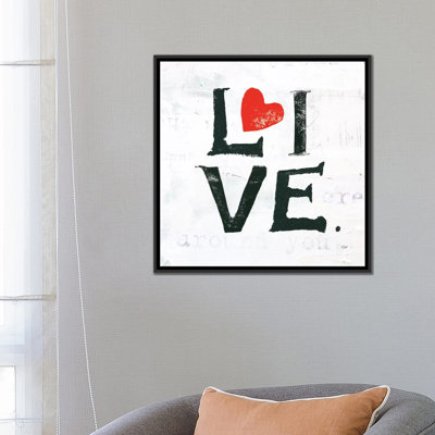 «Words of Inspiration Series: Live», art textuel sur toile