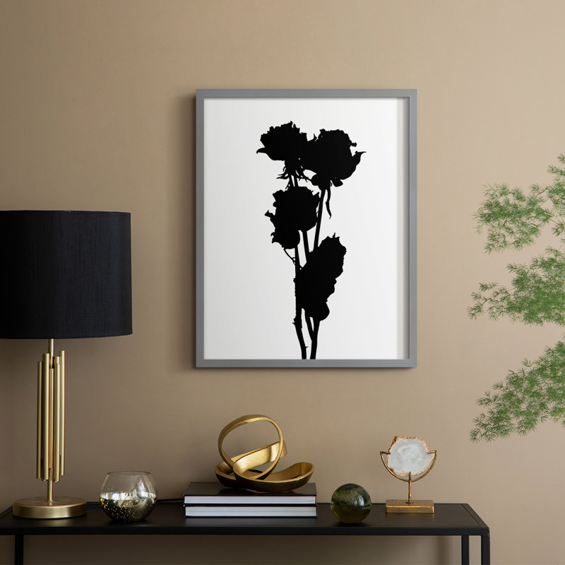 Reproduction encadrée « Pressed Memory III » - Bois massif, Gris, H 21 po x l 17 po