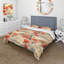 Ensemble de housse de couette floral en polyester microfibre Sandy Beige-317727474