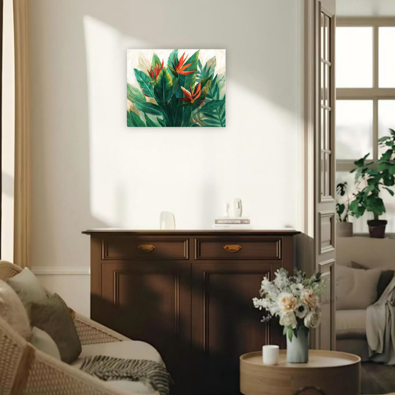 «Tropics Plants», art mural sur toile 24 po x 18 po