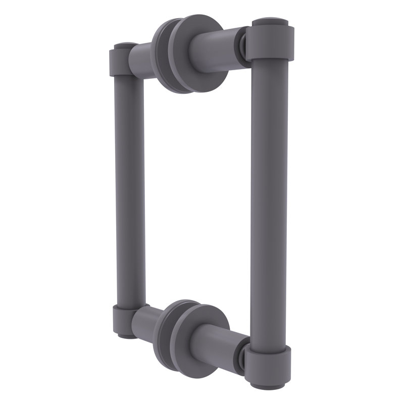 Poignée de porte de douche dos à dos, Gris mat