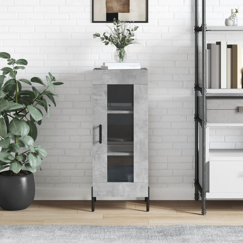 Markaylah Display Cabinet, Concrete Grey