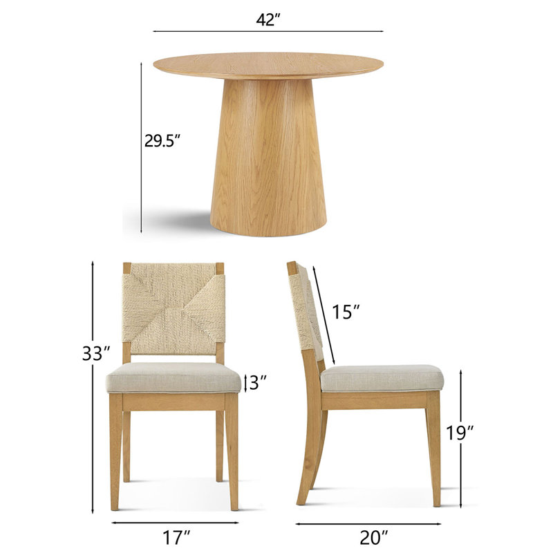 5 - Piece Pedestal Dining Set
