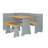 Solid Wood Corner Dining Set With Hidden Storage-108926620